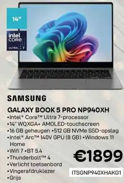 CompuDeals Samsung Galaxy Book 5 pro np940xh aanbieding