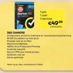 CompuDeals Norton 360 Gamers aanbieding