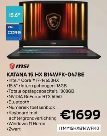 CompuDeals Katana 15 Hx b14wfk-047be aanbieding