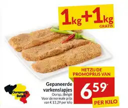 Intermarché Gepaneerde varkenslapjes aanbieding