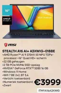 CompuDeals Stealth a16 ai+ a3xwig-018be aanbieding