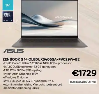 CompuDeals Zenbook s 14 oledux5406sa-pv029w-be aanbieding
