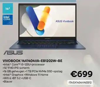 CompuDeals Vivobook 14x1404va-eb1202w-be aanbieding