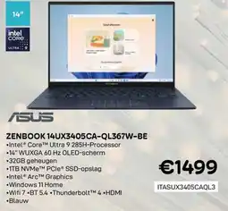 CompuDeals Zenbook 14ux3405ca-ql367w-be aanbieding