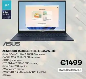 CompuDeals Zenbook 14ux3405ca-ql367w-be aanbieding