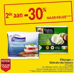 Intermarché Pâturages of itinéraire des saveurs mozzarella aanbieding