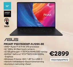 CompuDeals Asus Proart p16h7606wp-rj129x-be aanbieding