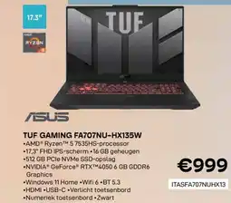 CompuDeals Asus Tuf gaming fa707nu-hx135w aanbieding