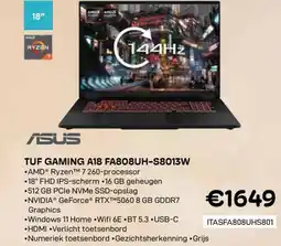 CompuDeals Asus Tuf gaming a18 fa808uh-s8013w aanbieding