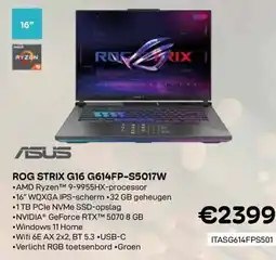 CompuDeals Asus Rog strix g16 g614fp-s5017w aanbieding