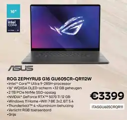 CompuDeals Asus rog zephyrus g16 gu605cr-qr112w aanbieding