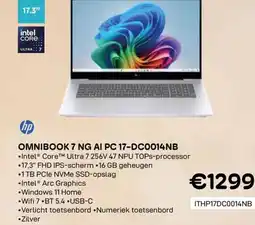CompuDeals Hp omnibook 7 ng ai pc 17-dc0014nb aanbieding