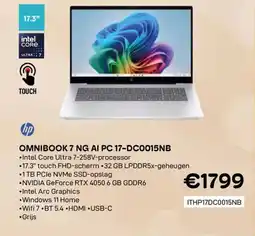 CompuDeals Hp omnibook 7 ng ai pc 17-dc0015nb aanbieding