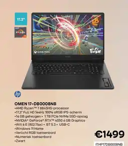 CompuDeals Hp Omen 17-db0008nb aanbieding