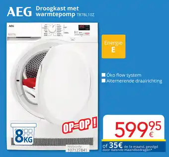 AEG Droogkast met warmtepomp TR78L10Z