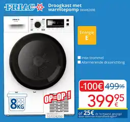 Eldi Friac Droogkast met Warmtepomp DKW8200E aanbieding