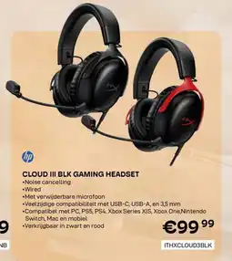 CompuDeals Hp Cloud iii blk gaming headset aanbieding
