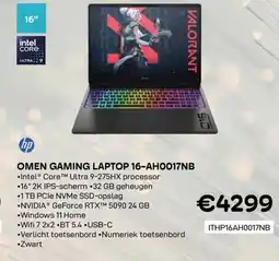 CompuDeals Hp Omen gaming laptop 16-ah0017nb aanbieding