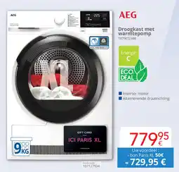 Eldi AEG Droogkast met warmtepomp TR79CG34B aanbieding