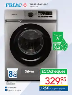 Eldi Friac Wasautomaat WA8402SA aanbieding
