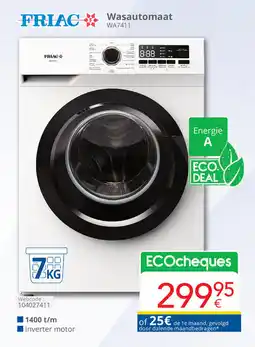 Eldi Friac Wasautomaat WA7411 aanbieding