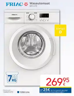 Eldi Friac Wasautomaat WA1270 aanbieding
