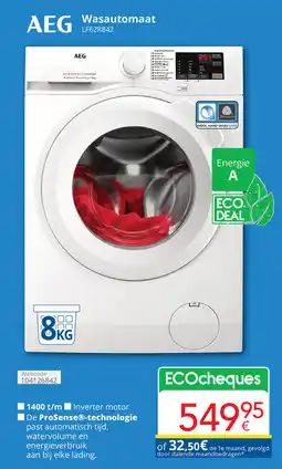 Eldi AEG Wasautomaat LF62R842 aanbieding