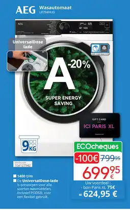 Eldi AEG Wasautomaat LR794HUD aanbieding