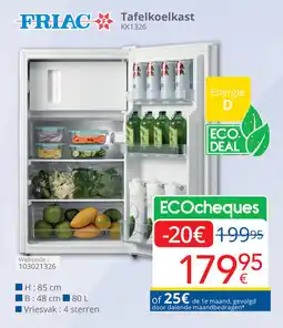 Eldi Friac Tafelkoelkast KK1326 aanbieding