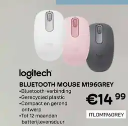 CompuDeals Logitech Bluetooth mouse m196grey aanbieding