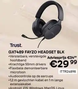CompuDeals Trust Gxt489 fayzo headset blk aanbieding