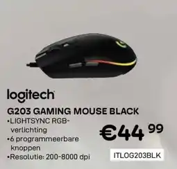 CompuDeals Logitech g203 Gaming mouse black aanbieding