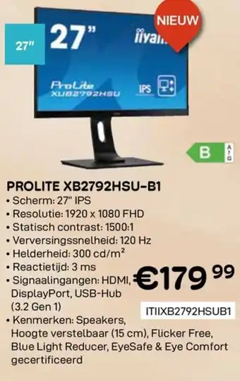 CompuDeals Prolite xb2792hsu-b1 aanbieding