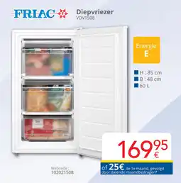 Eldi Friac Diepvriezer VDV1508 aanbieding