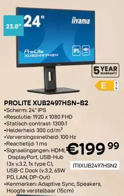 CompuDeals Prolite xub2497hsn-b2 aanbieding