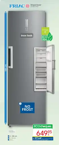 Eldi Friac Diepvriezer VDV5812IXNF aanbieding