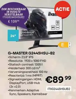 CompuDeals G-master g2445hsu-b2 aanbieding