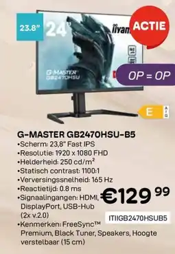 CompuDeals G-master gb2470hsu-b5 aanbieding