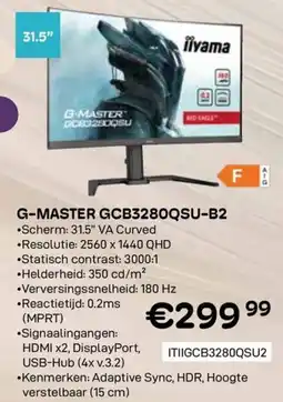 CompuDeals G-master gcb3280qsu-b2 aanbieding