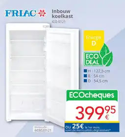 Eldi Friac Inbouw koelkast ICO 0121 aanbieding