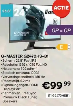 CompuDeals G-master g2470hs-b1 aanbieding