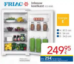 Eldi Friac Inbouw Koelkast ICO 0085 aanbieding