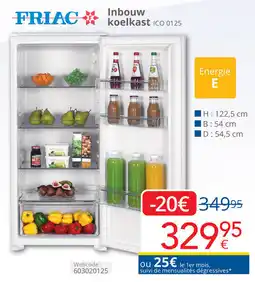 Eldi FRIAC Inbouw Koelkast ICO 0125 aanbieding