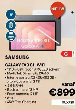 CompuDeals Samsung Galaxy tab s11 wifi aanbieding