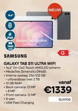 CompuDeals Samsung Galaxy tab s11 ultra wifi aanbieding