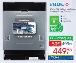 Eldi Friac Volledig integreerbare vaatwasser FIVW4420L aanbieding