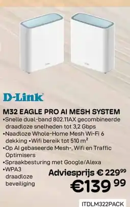 CompuDeals D-link m32 eagle pro ai mesh system aanbieding