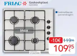 Eldi Friac Gaskookplaat IGK55801X aanbieding