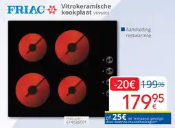 Eldi Friac Vitrokeramische kookplaat VKV6001 aanbieding