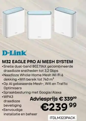 CompuDeals D-link m32 Eagle pro ai mesh system aanbieding